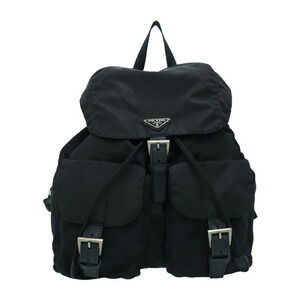 PRADA Two Pocket Tessuto Backpack Rucksack Daybag Black